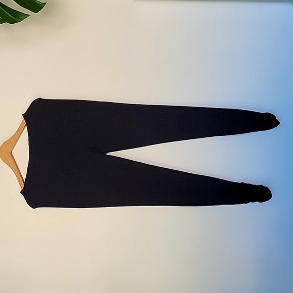 Women black leggings, soft yoga pants, long legings, bamboo soft fabric leggings - Picture 2 of 6